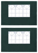 vidaXL Party Tent Sidewall 2 pcs with Window PE Green