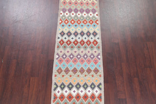 Turkish Flat-Woven Southwestern Kilim 9' Oriental Runner Rug, 9'5"X2'8"