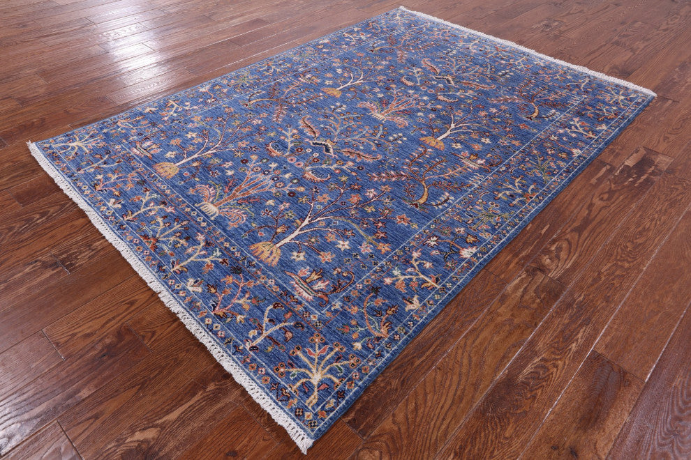Hand Knotted Persian Tabriz Rug 4' 10" X 6' 10" Q11202