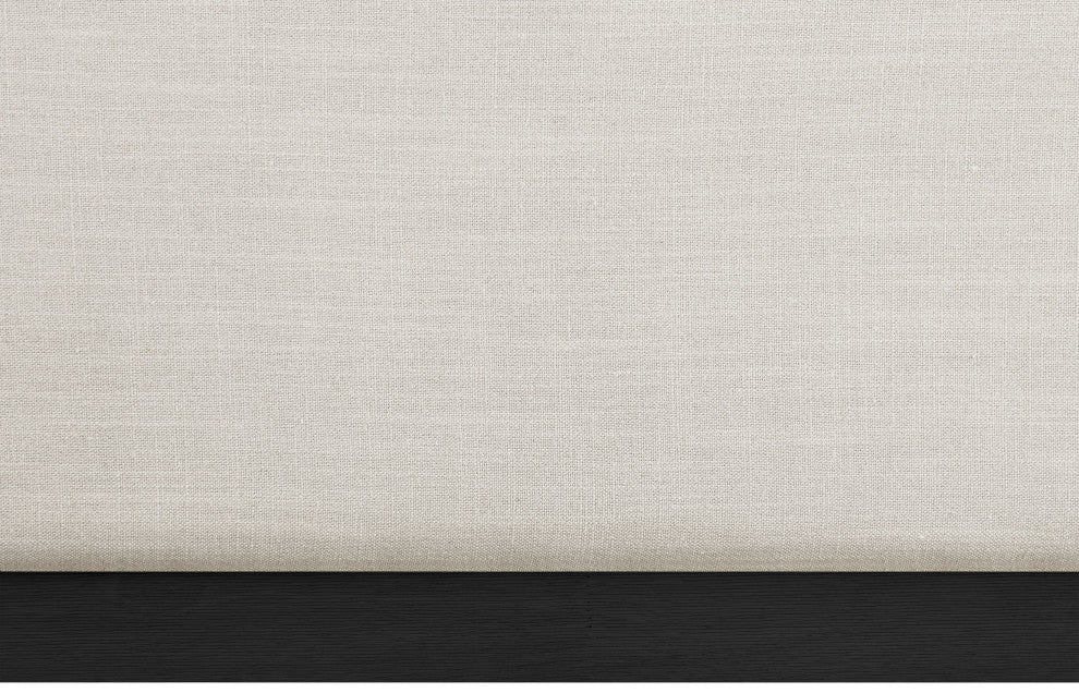 Alfie Linen Textured Fabric Upholstered Bed, Beige, Twin