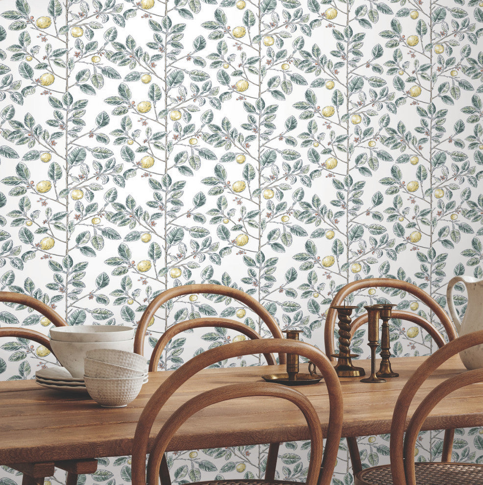Limoncello Toile Forest Wallpaper