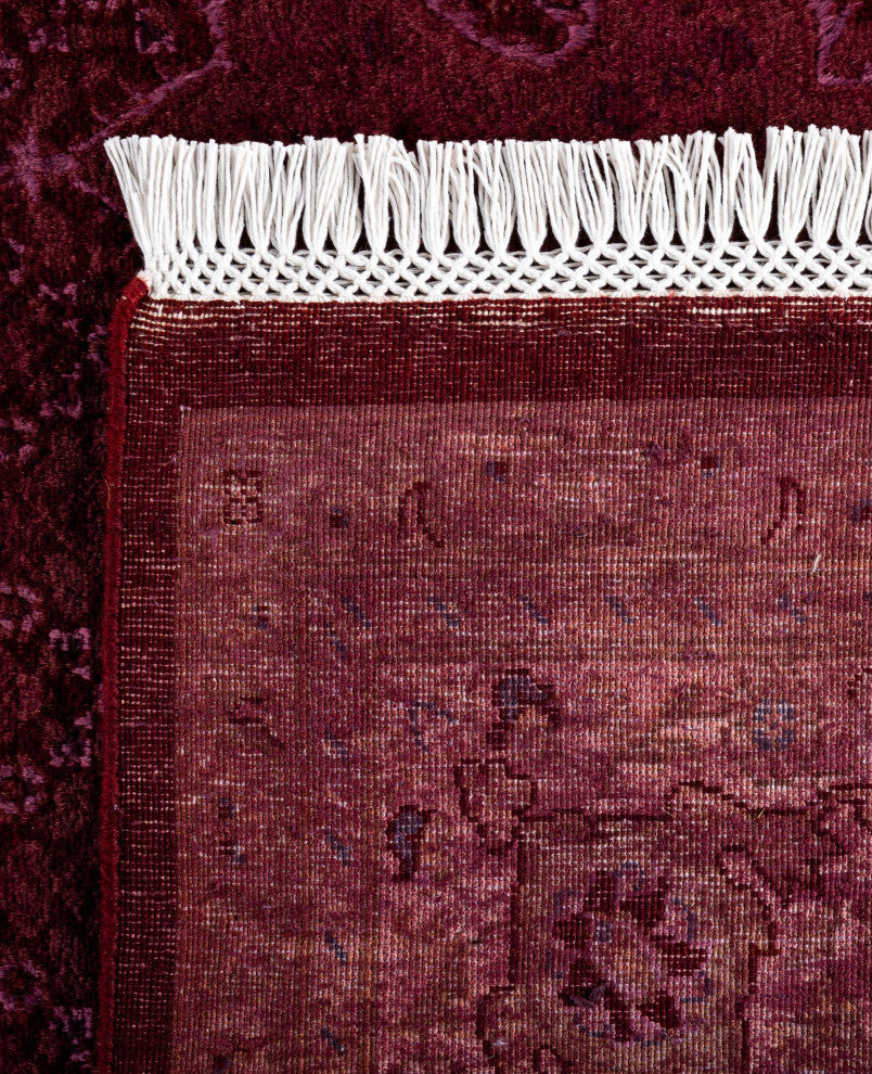 Overdyed One-of-a-Kind Hand-Knotted Area Rug Pink, 6' 1" x 9' 4"
