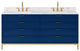 Bristol 72" Marble Countertop Vanity, Blue With Gooseneck Faucet