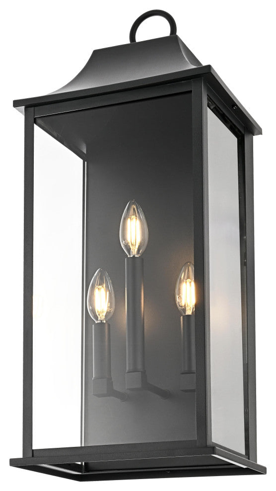 Home Living 10" Outdoor Wall Sconce, Black