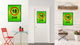 "18 Zone" Sign Green Print on Canvas with Picture Frame, 28"x37"