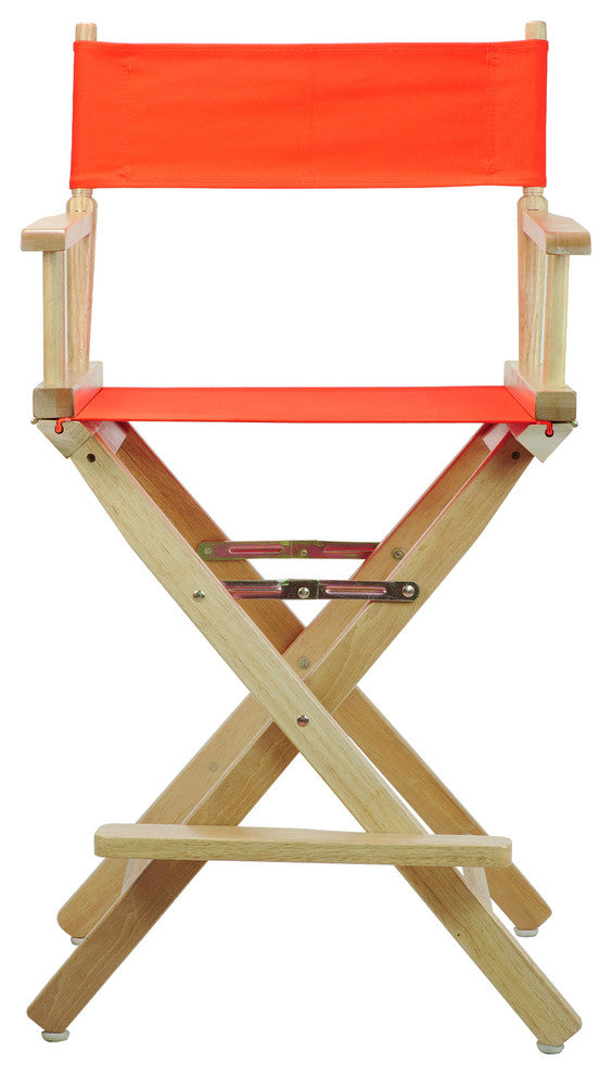 024" Director's Chair Natural Frame-Orange Canvas