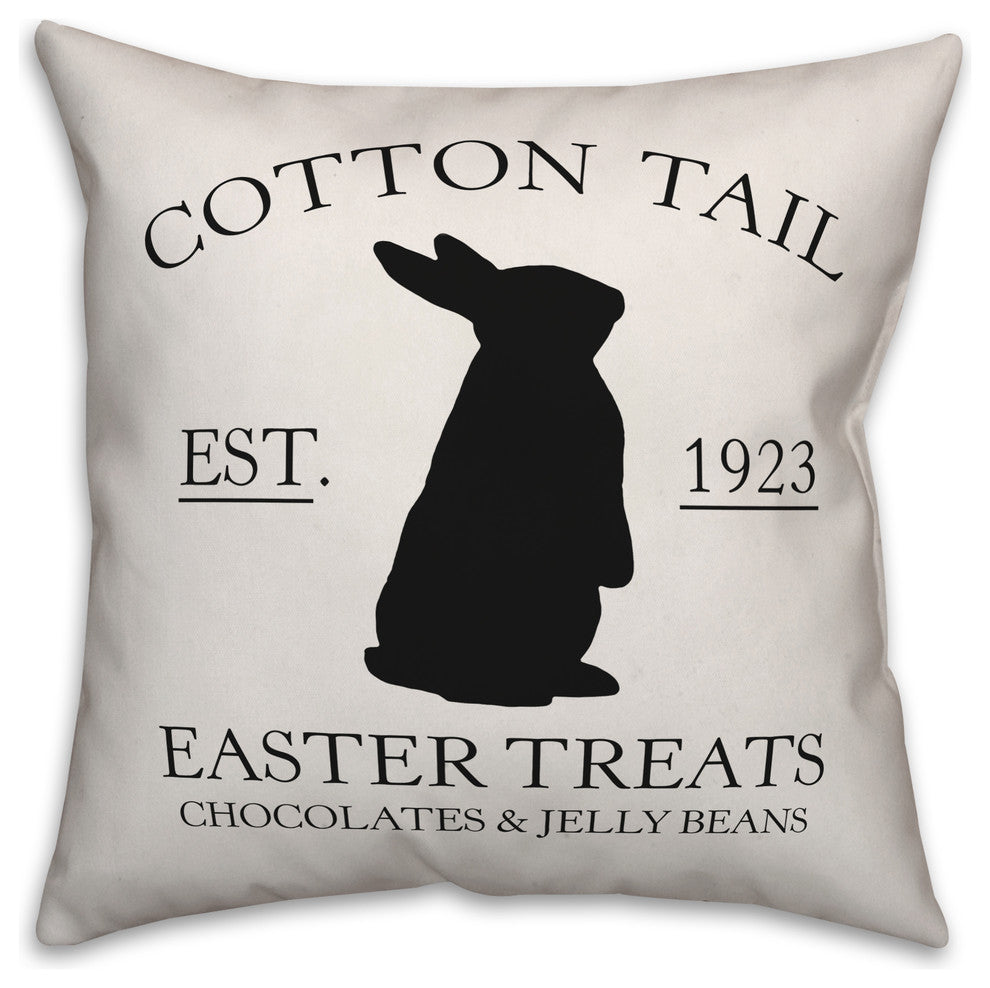 Cotton Tail Easter Treats 20x20 Throw Pillow Cover