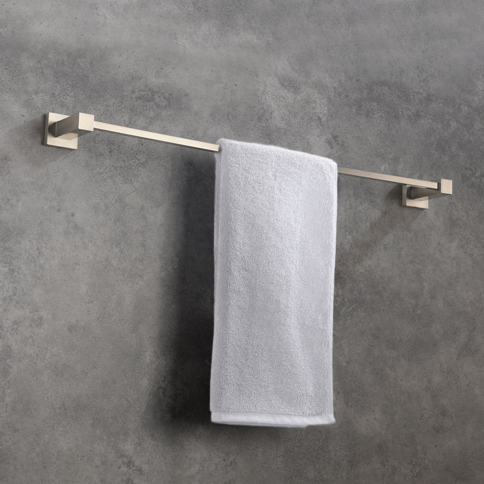 Cube 24" Bathroom Towel Bar KBA1504, Brushed Nickel