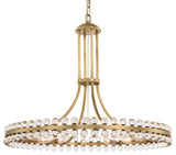 Crystorama Clover 12-Light Chandelier, Aged Brass