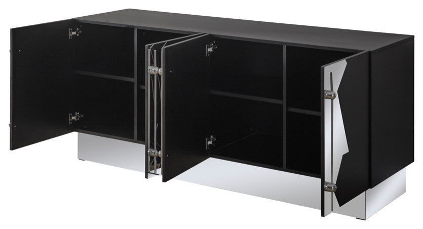 Callista Sideboard, Black and Silver