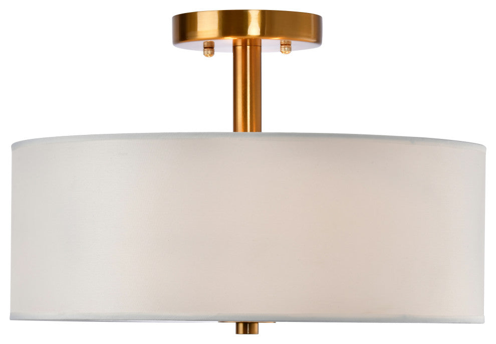 Lazzur Herault 3 Light 16" Brushed Gold Semi-Flush Mount Ceiling Light