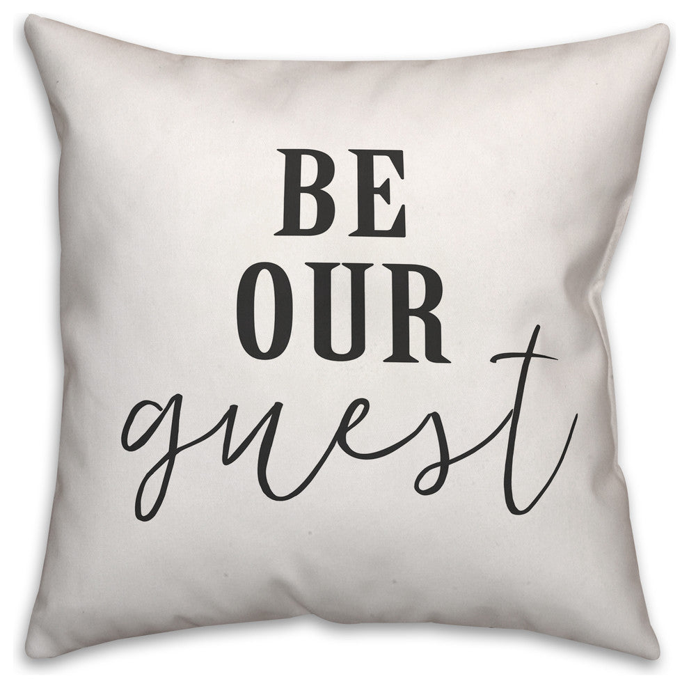 Be Our Guest Spun Poly Pillow, 18x18