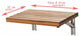 Shoren 16.93 in. Teak Wall Mounted Folding Shower Seat
