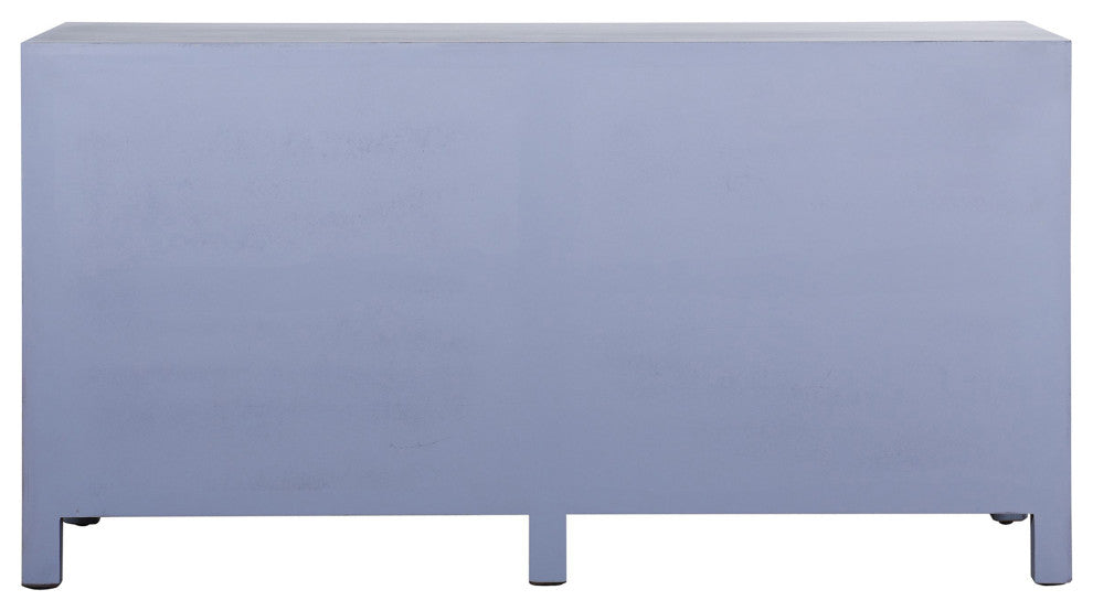 Olive Blue Four Door Wooden Cabinet 32"H60"Wx16"D