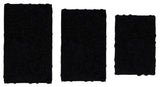 Modesto Collection 100% Cotton Machine Washable Bath Rug, 3-Piece Set, Black
