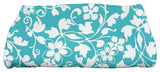 Evelyn, Floral Print Bath Towel, Aqua