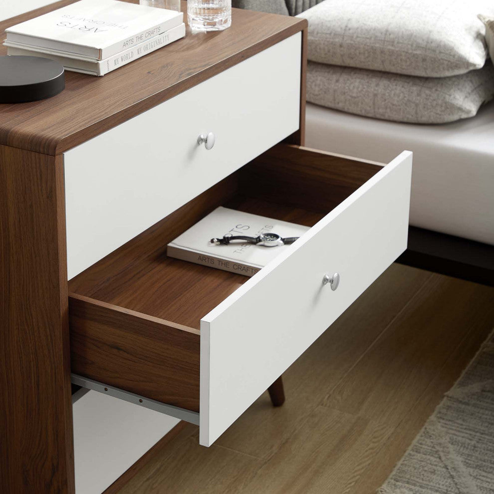 Transmit 3-Drawer Chest, Walnut White