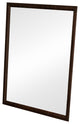 Rectangular Wooden Framed Mirror, Transitional Style, Walnut Brown