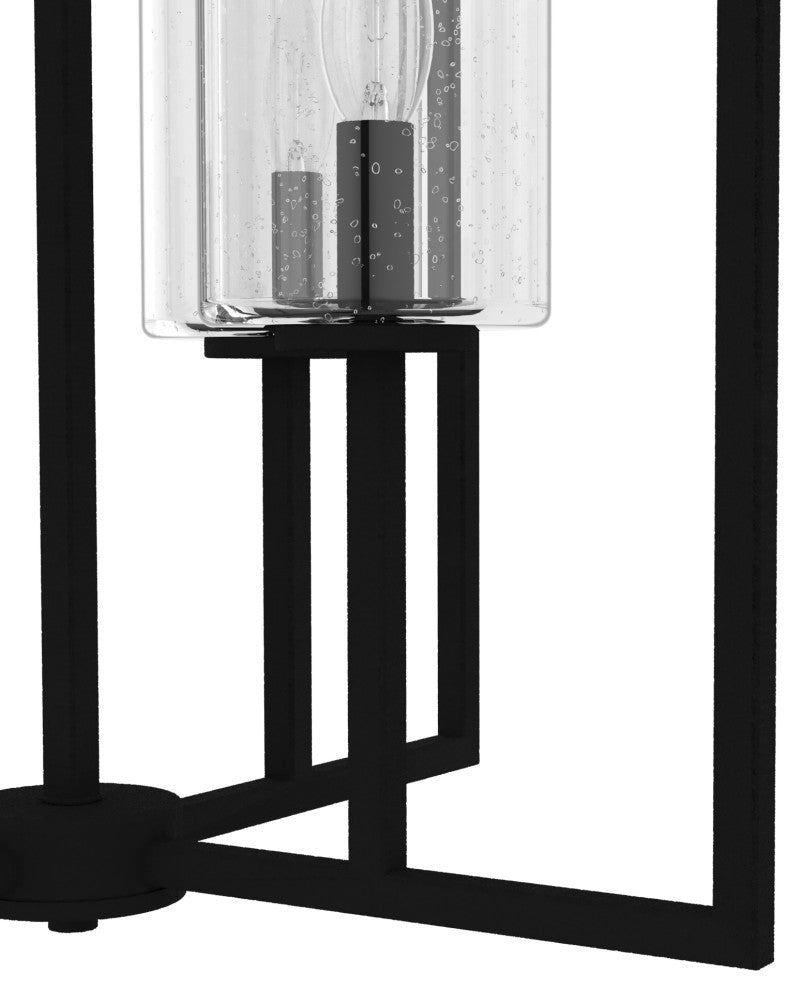 19" Kerrison Natural Iron, Clear Glass 4-Light Pendant