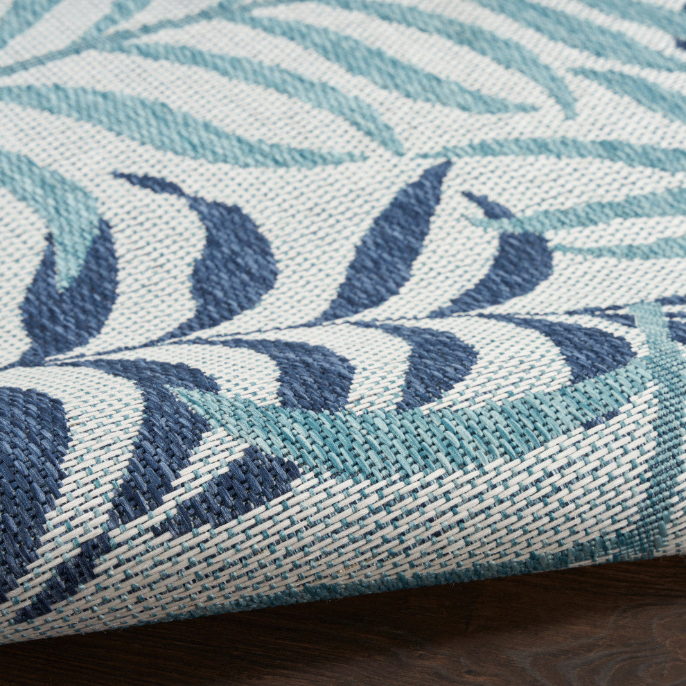 Nourison Garden Oasis 10' x 14' Blue Tropical Rug
