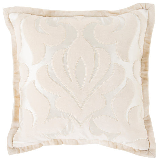 Surya Sweet Dreams SWD-003 18"x18" Pillow Cover, Blush/Cream