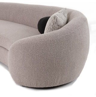 Modrest - Kilmer Modern Grey Curved Fabric Sectional Sofa