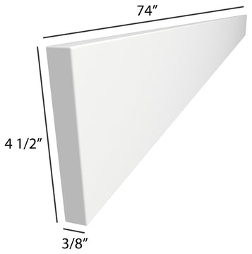 Dyconn Faucet True Solid Surface backsplash (74-Inch Backsplash)