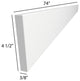 Dyconn Faucet True Solid Surface backsplash (74-Inch Backsplash)