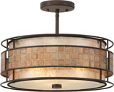 Quoizel MC842SRC Three Light Semi-Flush Mount Laguna Renaissance Copper