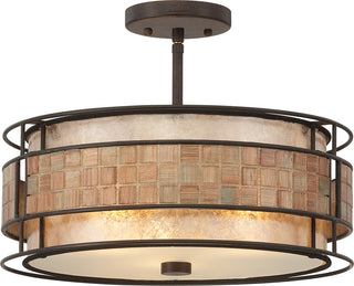 Quoizel MC842SRC Three Light Semi-Flush Mount Laguna Renaissance Copper