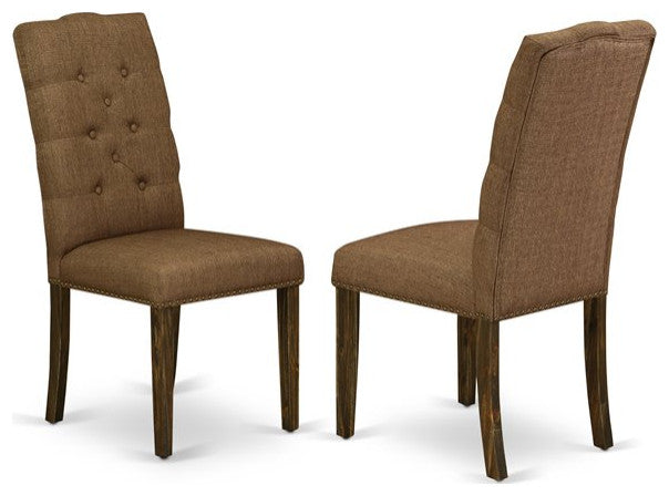X727El718-7, 7-Piece Dining Set, 6 Chairs and Table Hardwood Frame