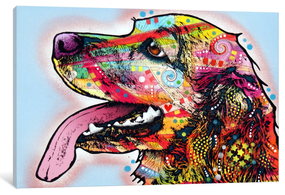 "Cocker Spaniel I" by Dean Russo, 26x18x1.5"