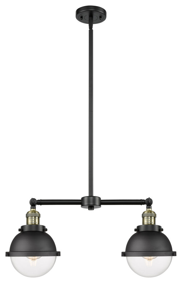 Innovations 209-BAB-HFS-62-BK Hampden 2 Light 18" Island Light, Matte Black
