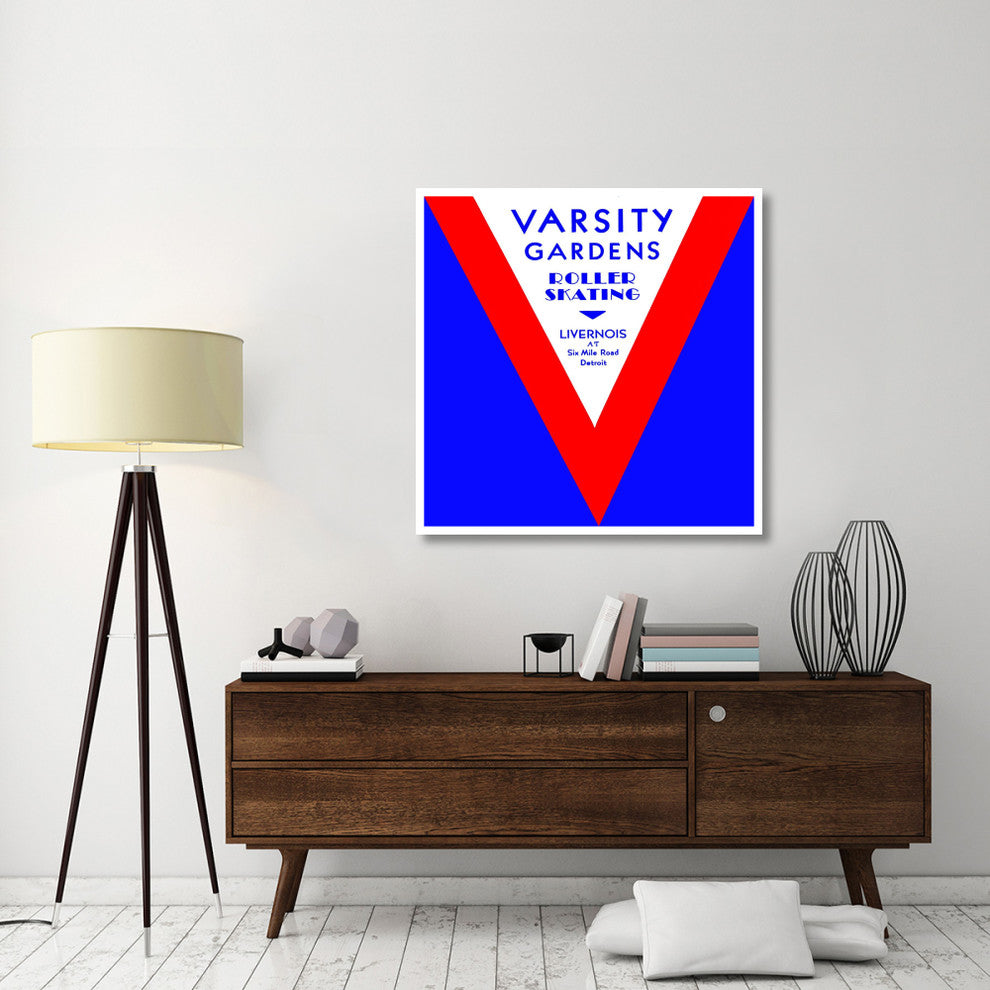 "Varsity Gardens Roller Skating" Digital Paper Print by Retrorollers, 42"x42"