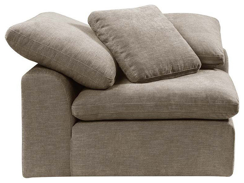 Linen Upholstery Modular Wedge, Beige