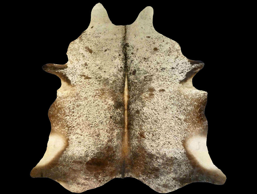 Brown and White Salt and Pepper Exotic Extra Large Brazilian Cowhide