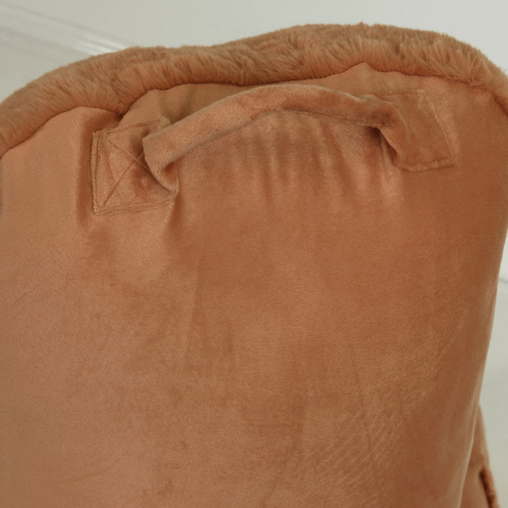 Faux Fur Bedrest Shell, Umber, 28"x30" X17"