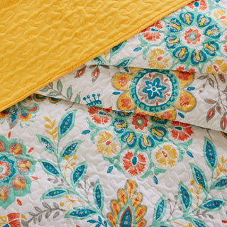 Intelligent Design Microfiber Printed Quilt Set, Twin/Twin Xl