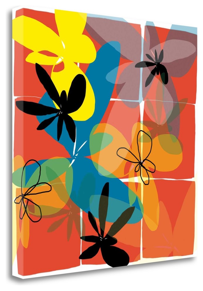 "Pop Goes Space Three" By Jan Weiss, Giclee Print on Gallery Wrap Canvas