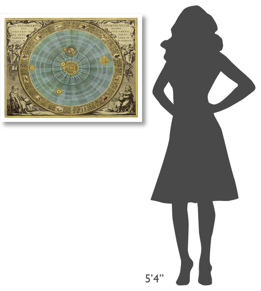 "Maps of the Heavens: Planisphaerium Copernicanum" Paper Art, 34"x26"