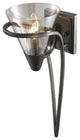 1 Light 20" Tall Wall Sconce, Burnt Sienna With Baltic Amber Glass