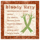 "Cocktail Recipes - Bloody Mary" Digital Paper Print by BG.Studio, 20"x20"