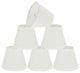 32059-6 Small Hardback Empire Chandelier Clip On Lamp Shade Off White 3"x5"x4"