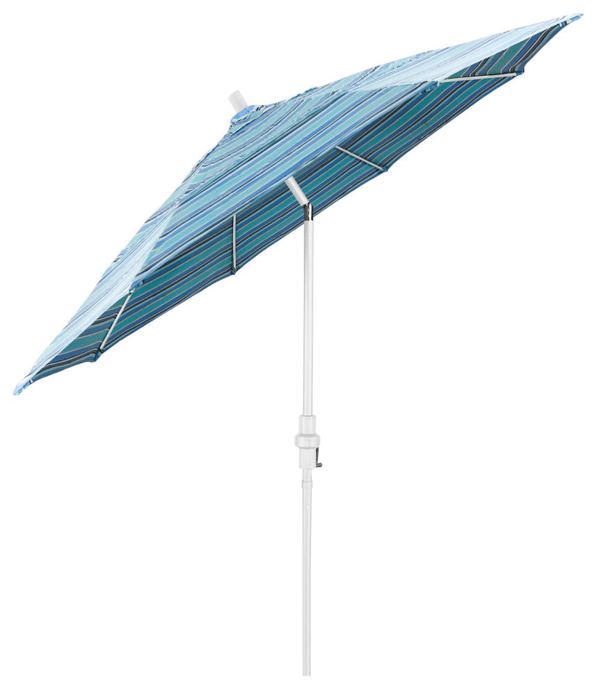 11' Matted White Collar Tilt Lift Fiberglass Rib Aluminum Umbrella, Sunbrella, Dolce Oasis