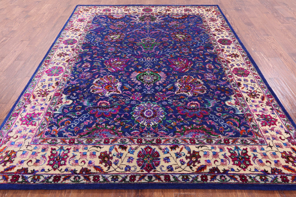Persian Wool & Silk Handmade Rug 7' 8" X 9' 10" - Q13734