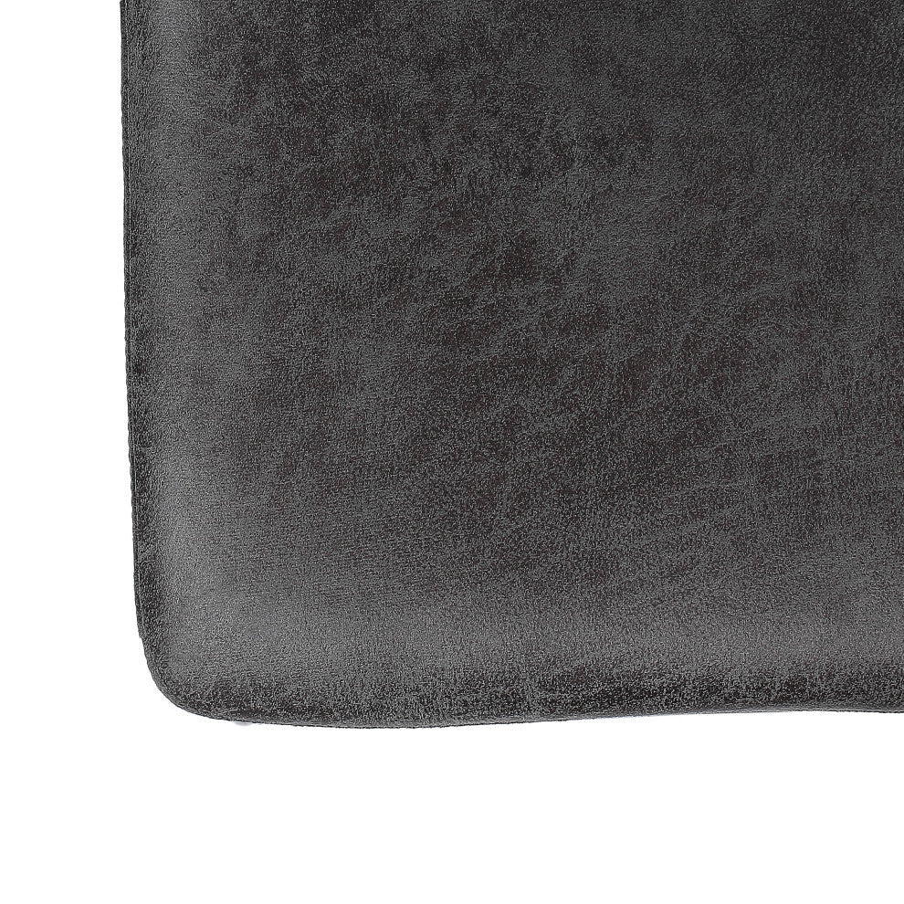Antonia Modern Microfiber Bar Stool, Slate/Black, Slate/Black