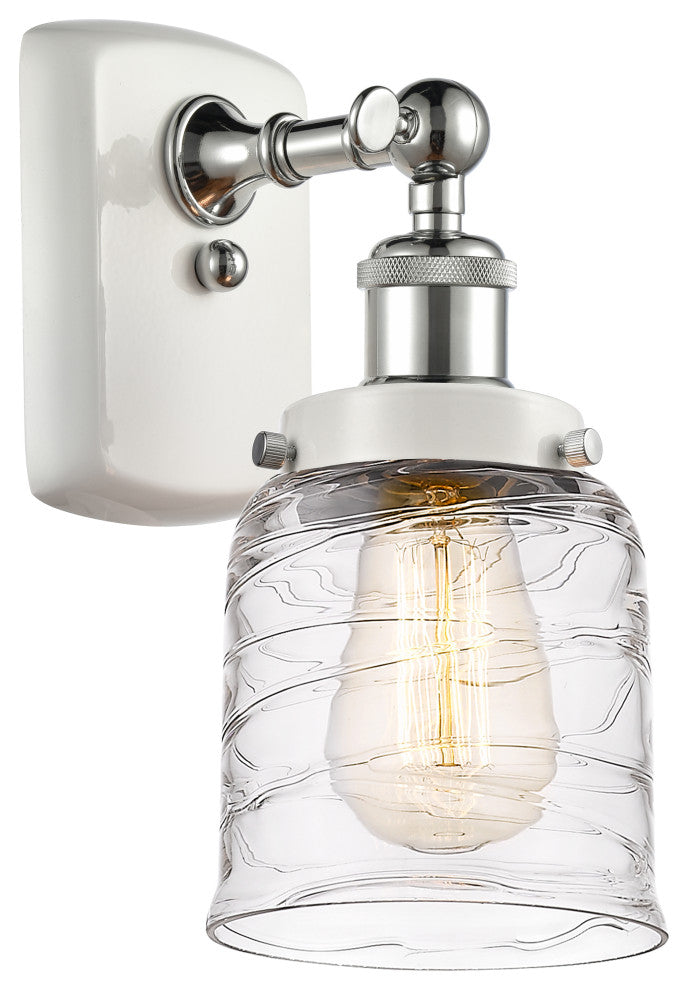 INNOVATIONS 916-1W-WPC-G513 1-Light Sconce White and Polished Chrome
