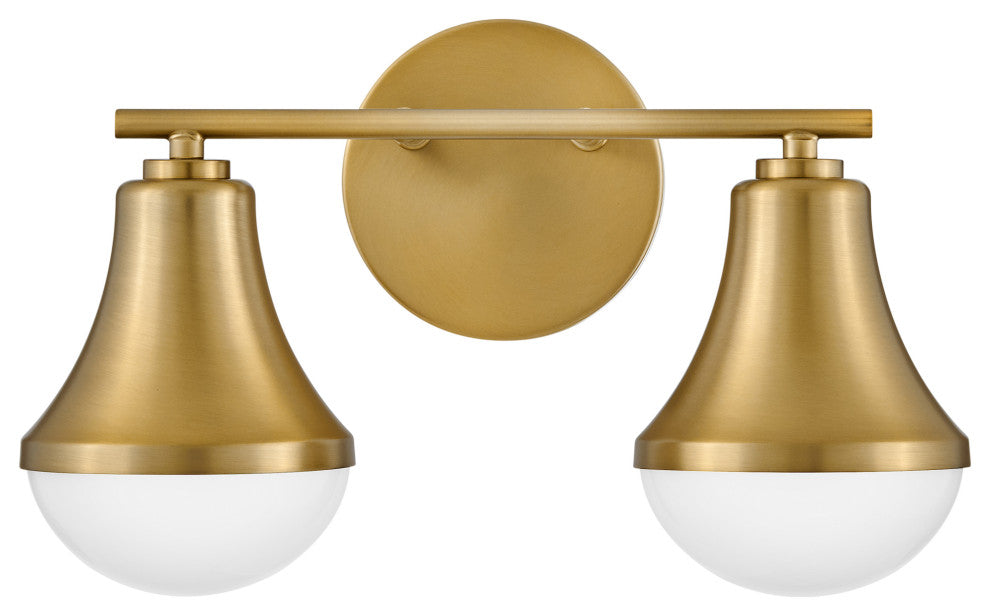 Lark 85512 Haddie 2 Light 15"W Vanity Light - Lacquered Brass