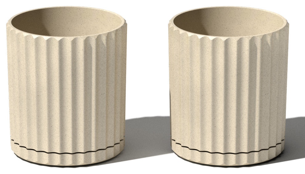 Veradek Demi Series Demi 6" Planter, Sand, 6 Inch, 2 Pack