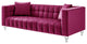 Inspired Home Iker Sofa Biscuit Tufted, Velvet, Fuchsia